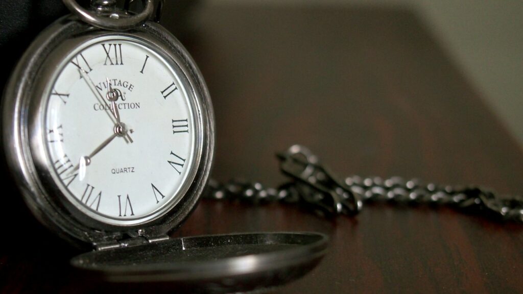 Engraved Sterling Silver Pocket Watch