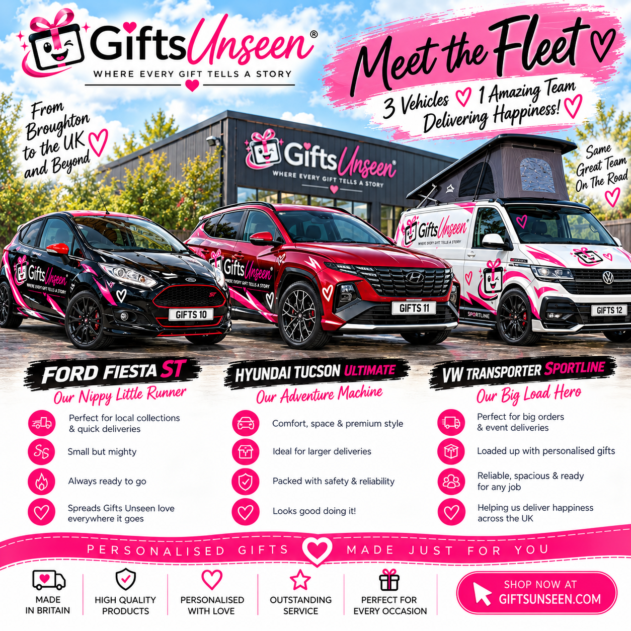 Gifts Unseen vehicle fleet