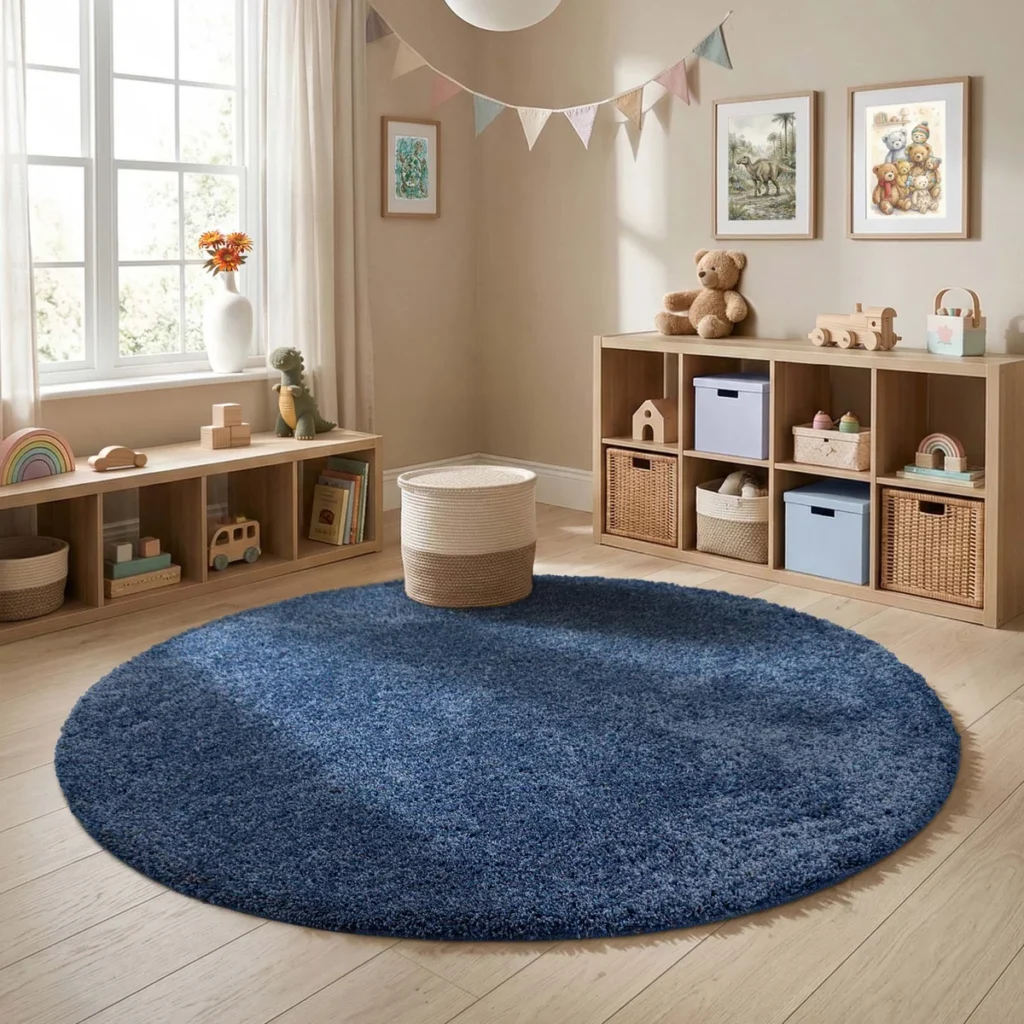 MadeNorth Shaggy Midnight Blue Rug
