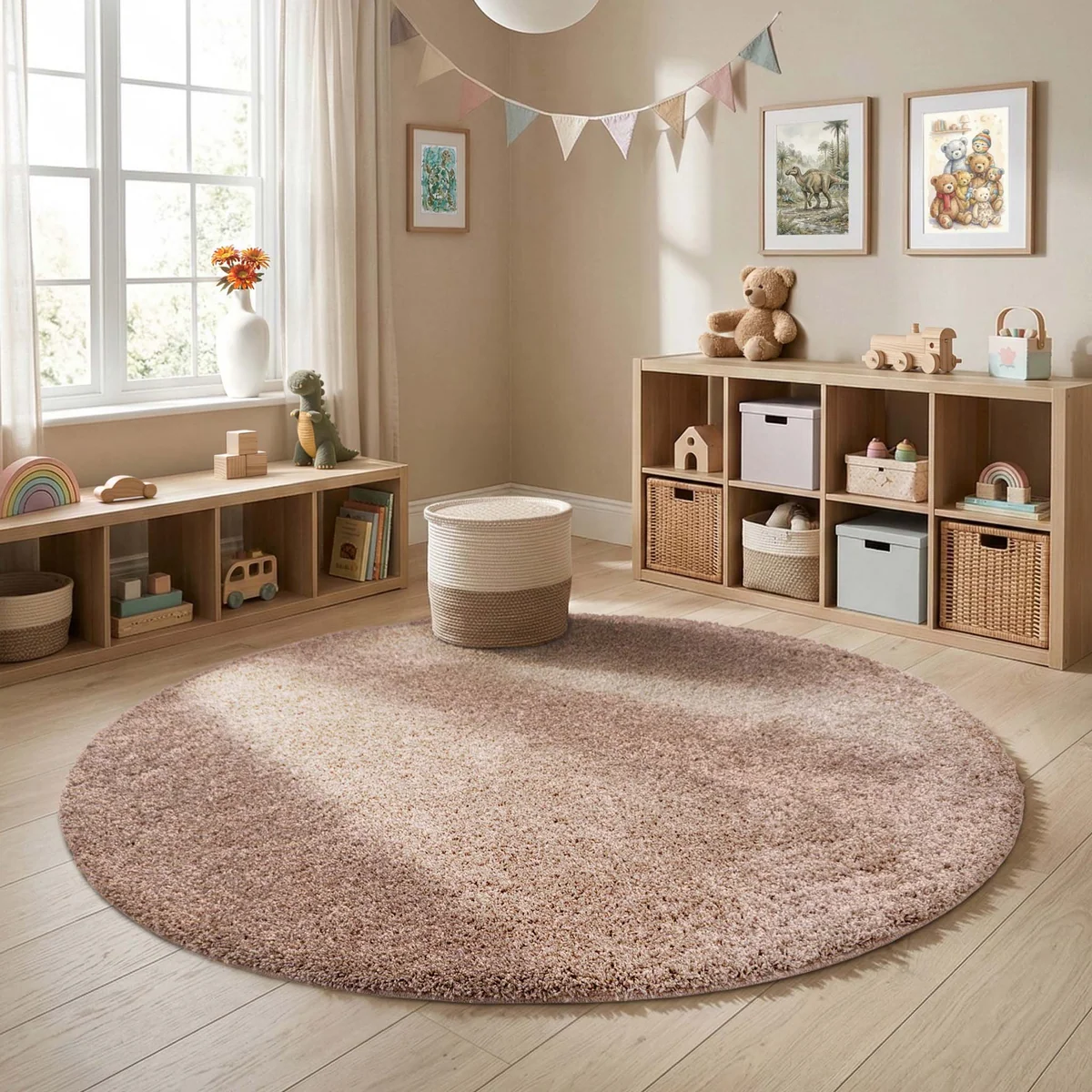 MadeNorth Shaggy Nude Pink Rug 5 MadeNorth Shaggy Nude Pink Rug - Image 5