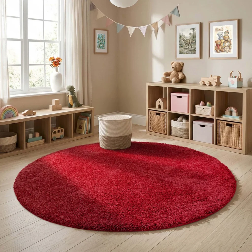 MadeNorth Shaggy Red Rug