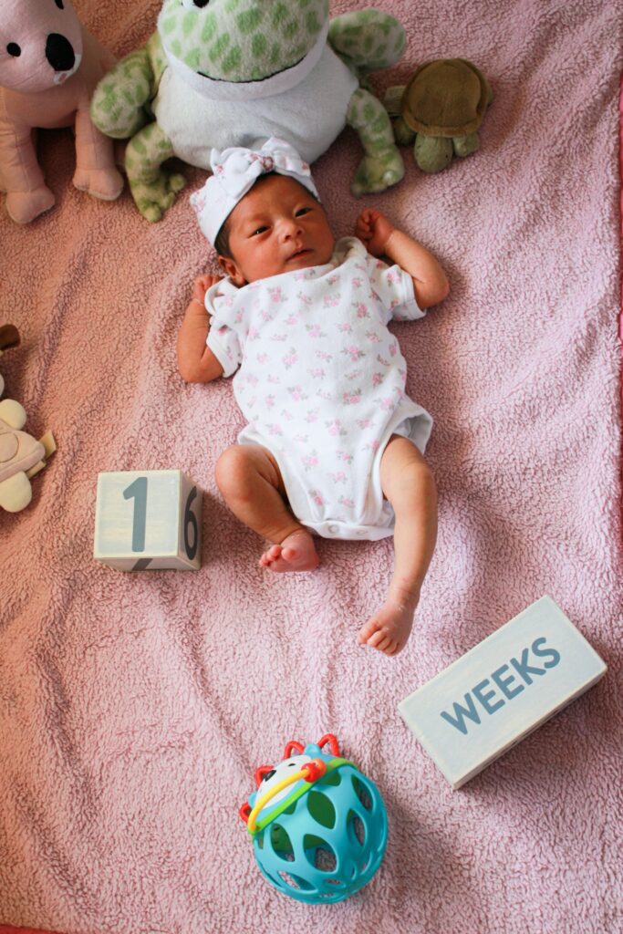 Personalised Baby Milestone Blanket